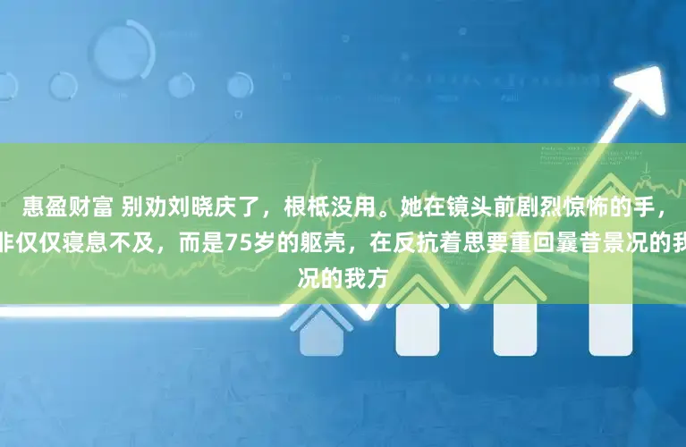 惠盈财富 别劝刘晓庆了，根柢没用。她在镜头前剧烈惊怖的手，并非仅仅寝息不及，而是75岁的躯壳，在反抗着思要重回曩昔景况的我方