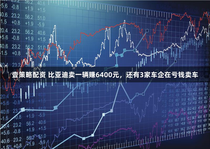 壹策略配资 比亚迪卖一辆赚6400元，还有3家车企在亏钱卖车