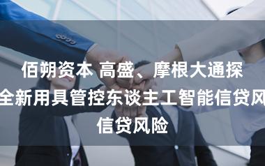 佰朔资本 高盛、摩根大通探索全新用具管控东谈主工智能信贷风险