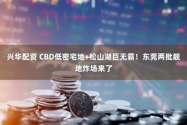 兴华配资 CBD低密宅地+松山湖巨无霸！东莞两批靓地炸场来了